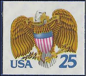 #2431 25c Eagle and Shield Booklet Single 1989 Mint NH