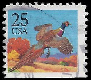 #2283 25c Pheasant Rising Booklet Single 1988 Used