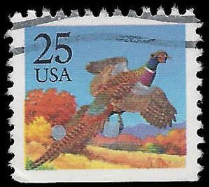 #2283 25c Pheasant Rising Booklet Single 1988 Used