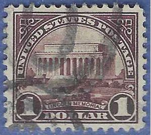# 571 $1.00 Lincoln Memorial 1923 Used