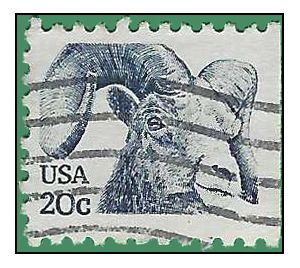 #1949 20c Rocky Mountain Bighorn Booklet Single Ty 1 1982 Used