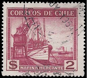 Chile # 207 1938 Used