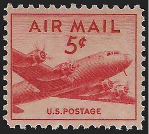 Scott C 33 5c US Airmail DC-4 Skymaster 1947 Mint NH