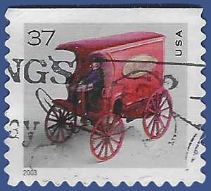 #3642a 37c Toy Mail Wagon Booklet Single 2003 Used