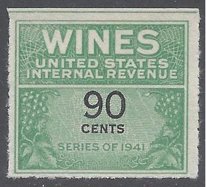 Scott RE144 90c Internal Revenue: Wines 1942 Mint NH