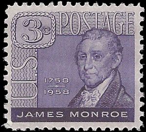 #1105 3c James Monroe 1958 Mint NH