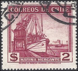 Chile # 207 1938 Used