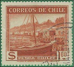 Chile # 205 1938 Used