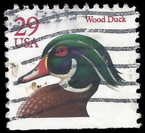 #2485 29c Flora and Fauna Wood Duck Booklet Single 1991 Used