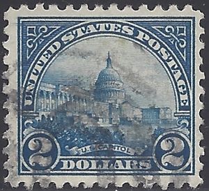 # 572 $2.00 United States Capitol 1923 Used