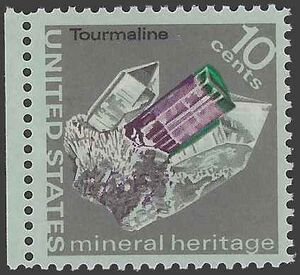 #1539 10c Mineral Heritage Tourmaline 1974 Mint NH