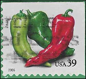 #4012 39c Crops of America Chili Peppers Booklet Single 2006 Used