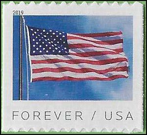 #5343 (55c Forever) US Flag Coil Single BCA 2019 Mint NH