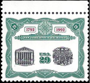 #2630 29c New York Stock Exchange 1992 Mint NH
