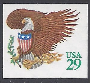 #2596 29c Eagle & Shield Booklet Single 1992 Mint NH