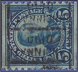# 602 5c Theodore Roosevelt Coil Single 1924 Used Precancel CINCINNATI OHIO