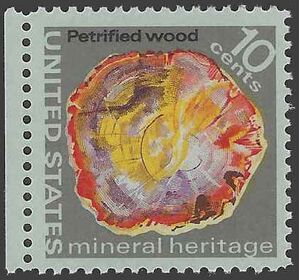 #1538 10c Mineral Heritage Petrified Wood 1974 Mint NH