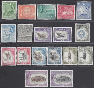 Aden #48-61a 1953-1959 Mint VLH