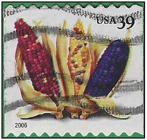 #4007 39c Crops of America Corn Coil Single 2006 Used