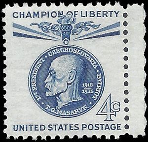 #1147 4c Champion of Liberty Thomas G. Masaryk 1960 Mint NH