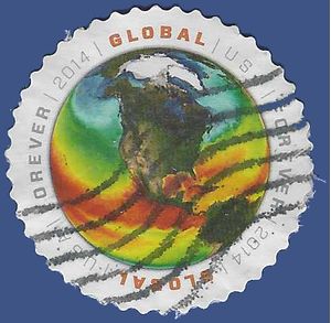 #4893 Global Rate ($1.15 Forever) Ocean Surfaces Temperature 2014 Used