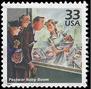 #3186L 33c The 1940's Postwar Baby Boom 1999 Used