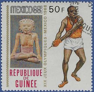 Guinea # 527 1969 CTO Disturbed Gum