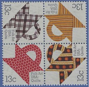 #1745-1748 13c American Folk Art-Quilts Block/4 1978 Mint NH