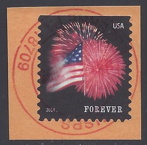 #4855 (49c Forever) Star Spangled Banner Booklet Single 2014 Used CDS