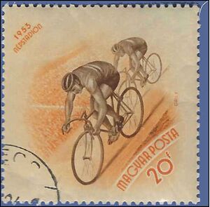 Hungary #1057 1953 CTO Creases