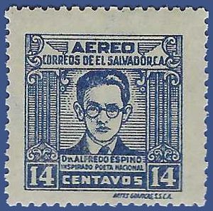 El Salvador # C107 1947 Mint H Disturbed Gum
