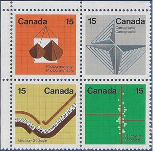 Canada # 585b 1972 Mint NH Block/4 Tagged