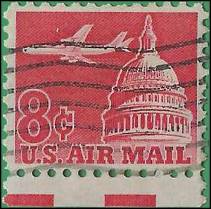 Scott C 64a 8c US Airmail Jet Airliner over Capital 1963 Used