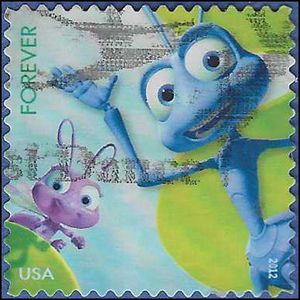 #4677 (45c Forever) Disney-Pixar Films A Bug's Life 2012 Used