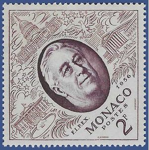 Monaco # 355 1956 Mint H