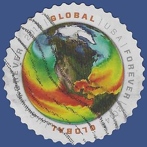 #4893 Global Rate ($1.15 Forever) Ocean Surfaces Temperature 2014 Used