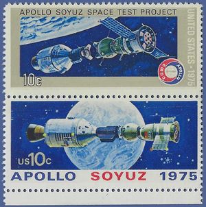 #1569-1570 10c Apollo Soyuz Space Project Pair 1975 Mint NH