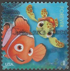 #4679 (45c Forever) Disney-Pixar Films Finding Nemo 2012 Used