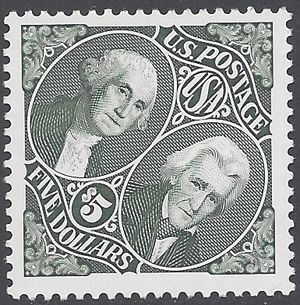 #2592 $5.00 Presidents Washington & Jackson 1994 Mint NH