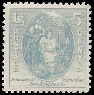 # 796 5c Virginia Dare 1937 Mint NH