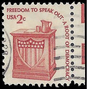 #1582 2c Speaker's Stand Freedom of Speech 1981 Used