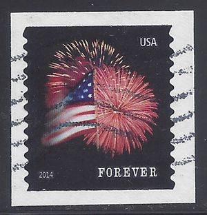 #4868 (49c Forever) Star Spangled Banner Coil Single Used