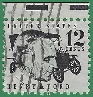 #1286a 12c Prominent Americans Henry Ford 1968 Used