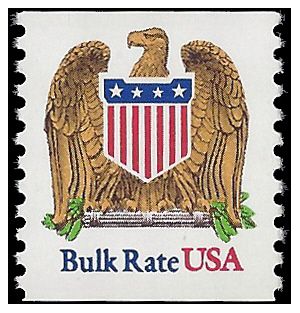 #2602 10c Eagle & Shield Bulk Rate Coil Single 1991 Mint NH