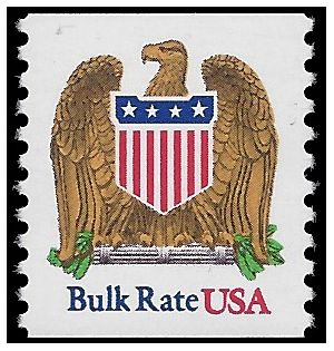 #2602 10c Eagle & Shield Bulk Rate Coil Single 1991 Mint NH