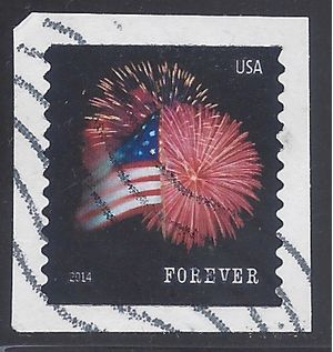 #4868 (49c Forever) Star Spangled Banner Coil Single Used