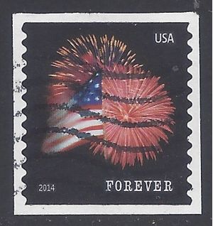 #4868 (49c Forever) Star Spangled Banner Coil Single Used