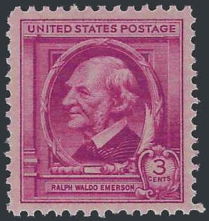 # 861 3c Famous American Authors Ralph Waldo Emerson 1940 Mint NH