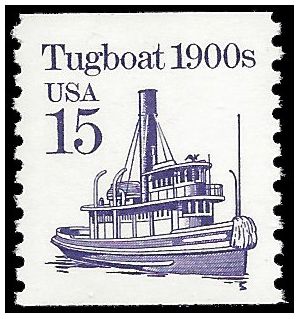 #2260 15c Tugboat 1900s Coil Single 1988 Mint NH