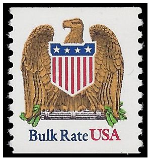 #2602 10c Eagle & Shield Bulk Rate Coil Single 1991 Mint NH